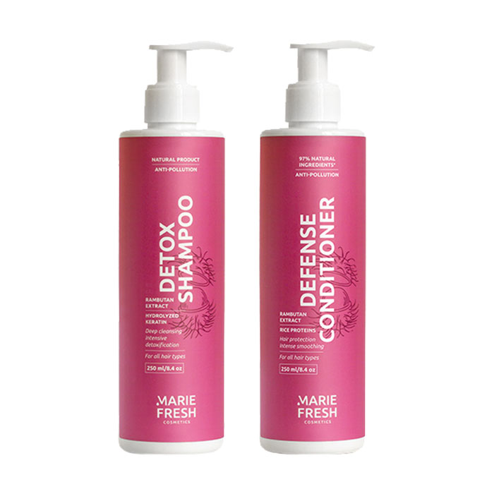 Набір для волосся Marie Fresh Cosmetics Detox &amp; Defense Hair Set (шампунь, 250 мл + кондиціонер, 250 мл)